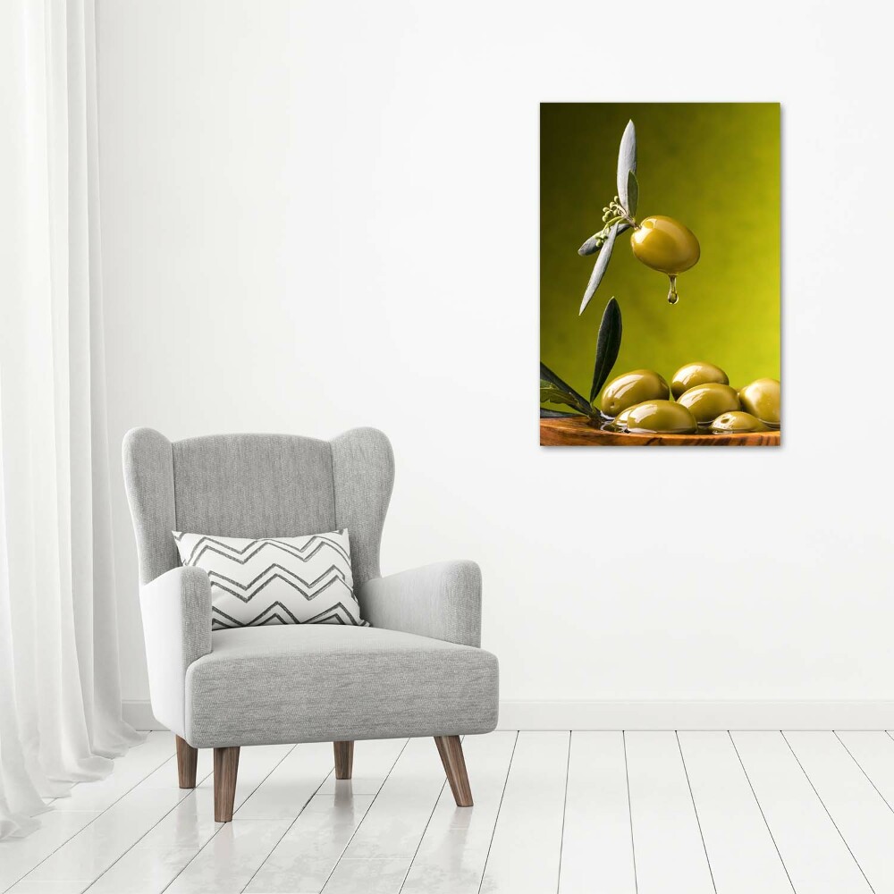 Picture canvas print olive oil