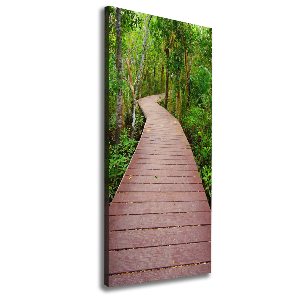 Wall art canvas large Path in the jungle