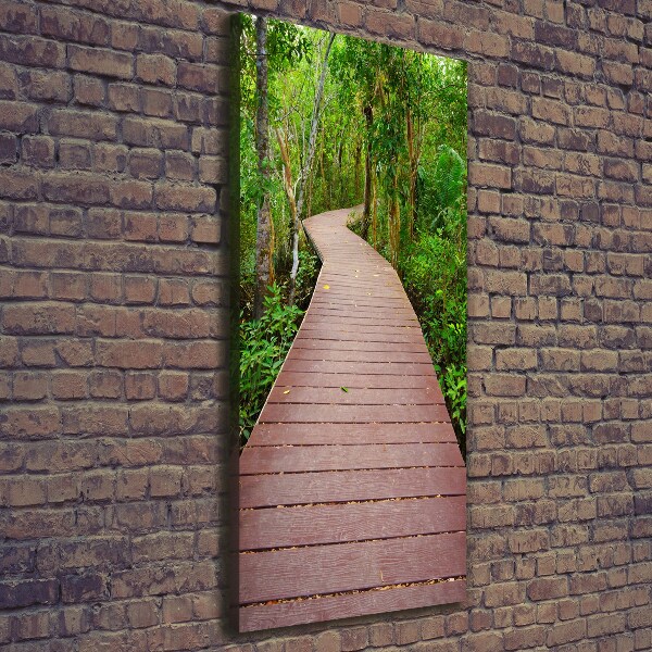 Wall art canvas large Path in the jungle