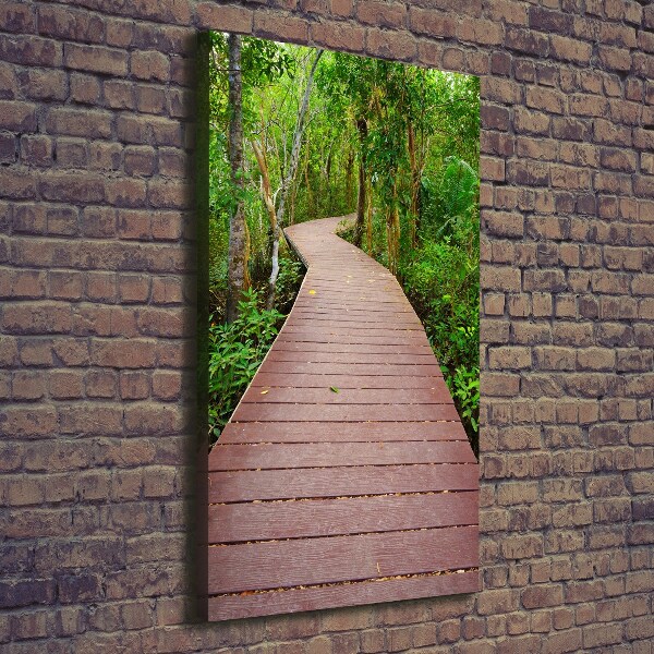 Wall art canvas large Path in the jungle