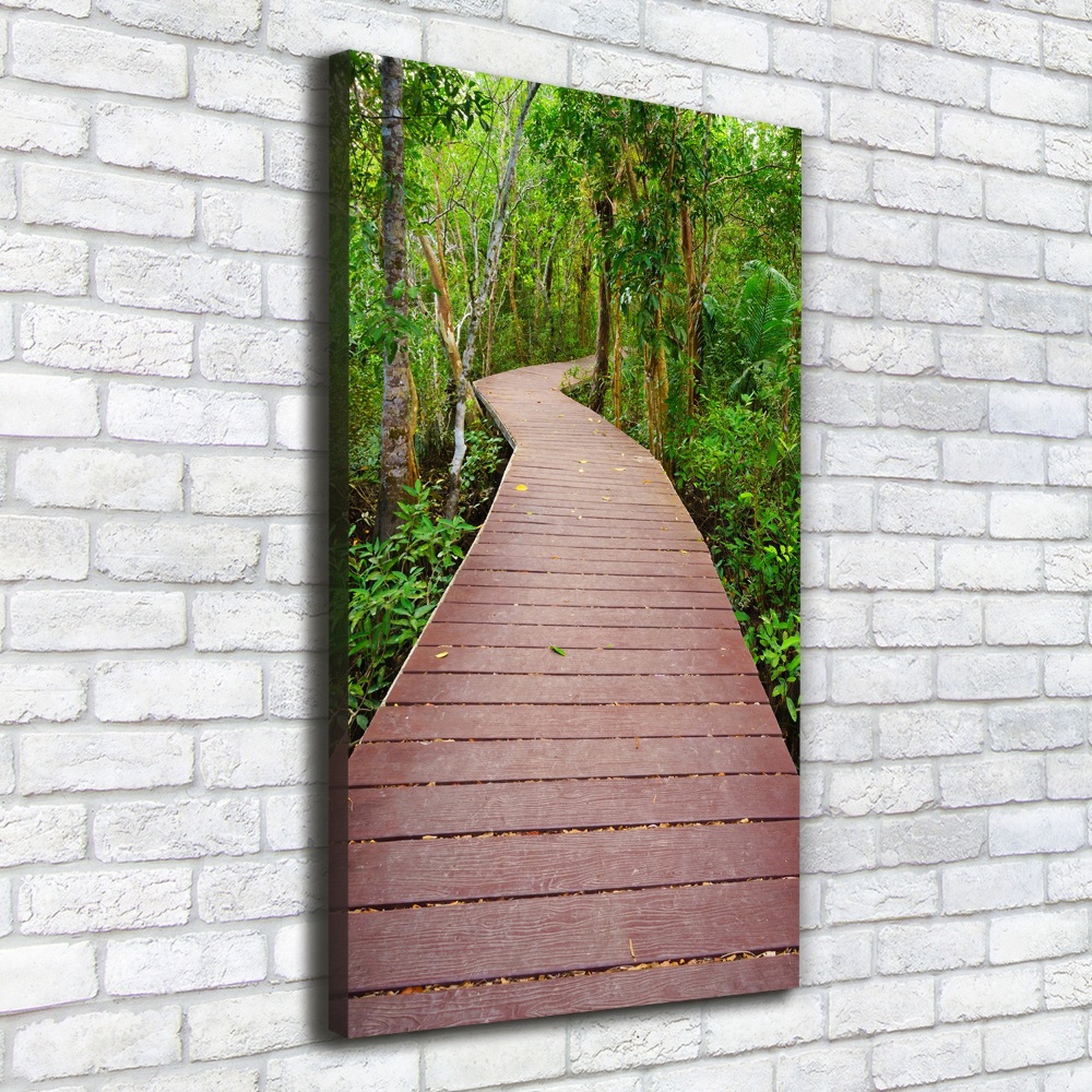 Wall art canvas large Path in the jungle