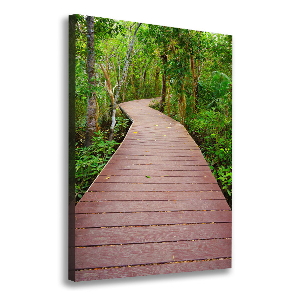 Wall art canvas large Path in the jungle