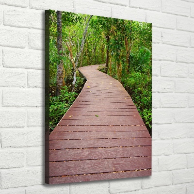 Wall art canvas large Path in the jungle