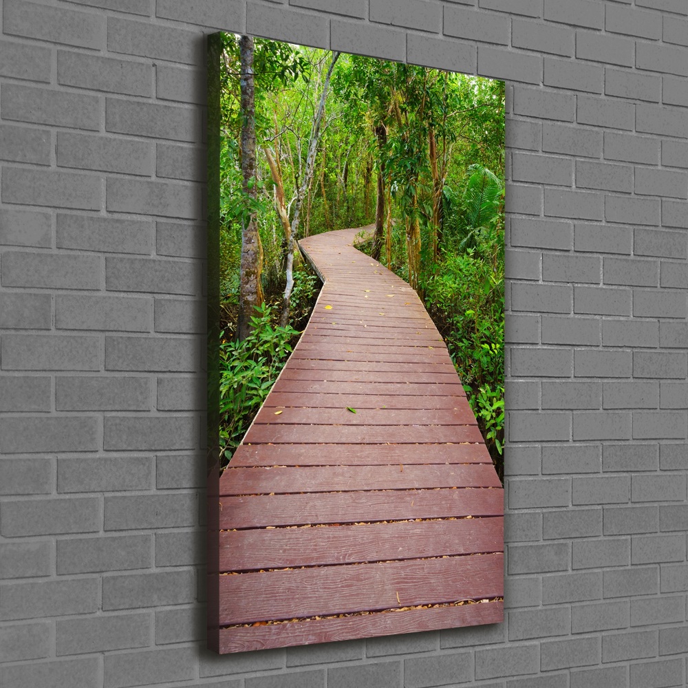 Wall art canvas large Path in the jungle