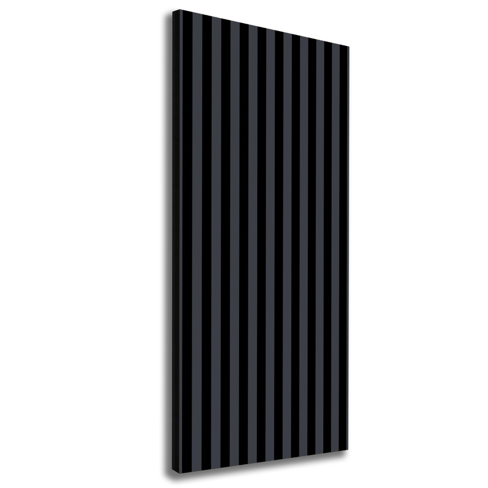 Wall art canvas large Black and gray stripes