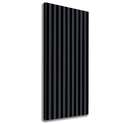 Wall art canvas large Black and gray stripes