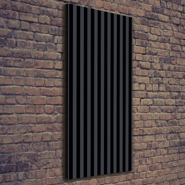 Wall art canvas large Black and gray stripes