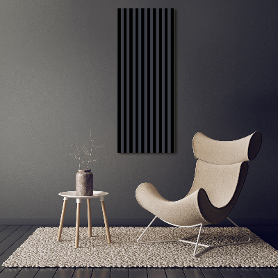 Wall art canvas large Black and gray stripes