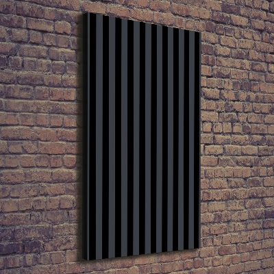 Wall art canvas large Black and gray stripes