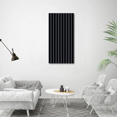 Wall art canvas large Black and gray stripes