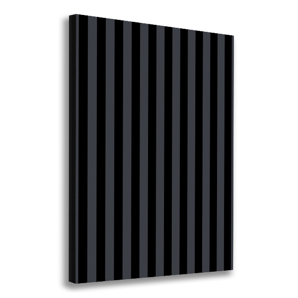 Wall art canvas large Black and gray stripes