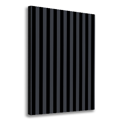 Wall art canvas large Black and gray stripes