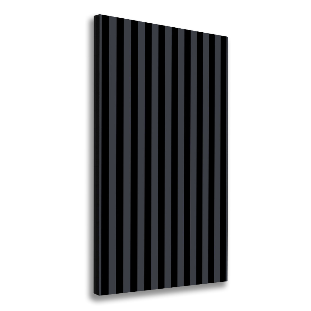 Wall art canvas large Black and gray stripes