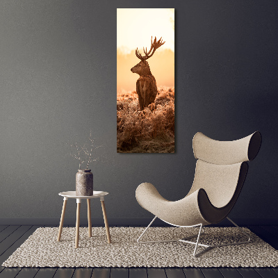 Canvas print Deer sunrise