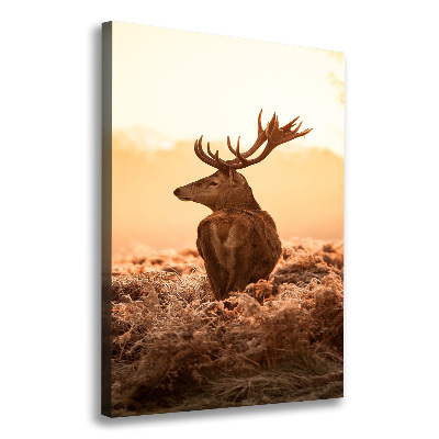 Canvas print Deer sunrise