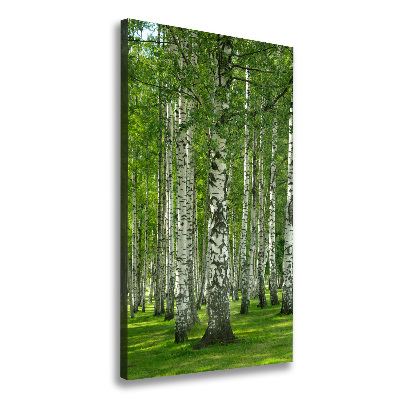 Canvas wall art Birch forest