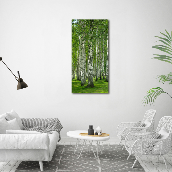 Canvas wall art Birch forest