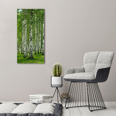 Canvas wall art Birch forest