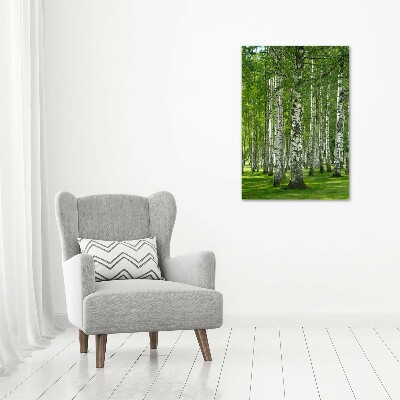 Canvas wall art Birch forest