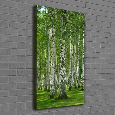 Canvas wall art Birch forest