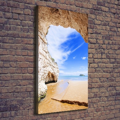 Canvas wall art Cave by the sea