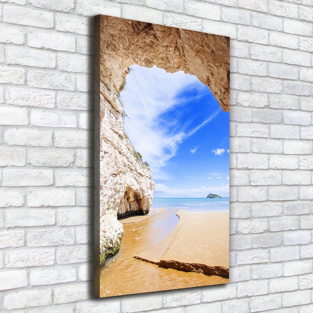 Canvas wall art Cave by the sea