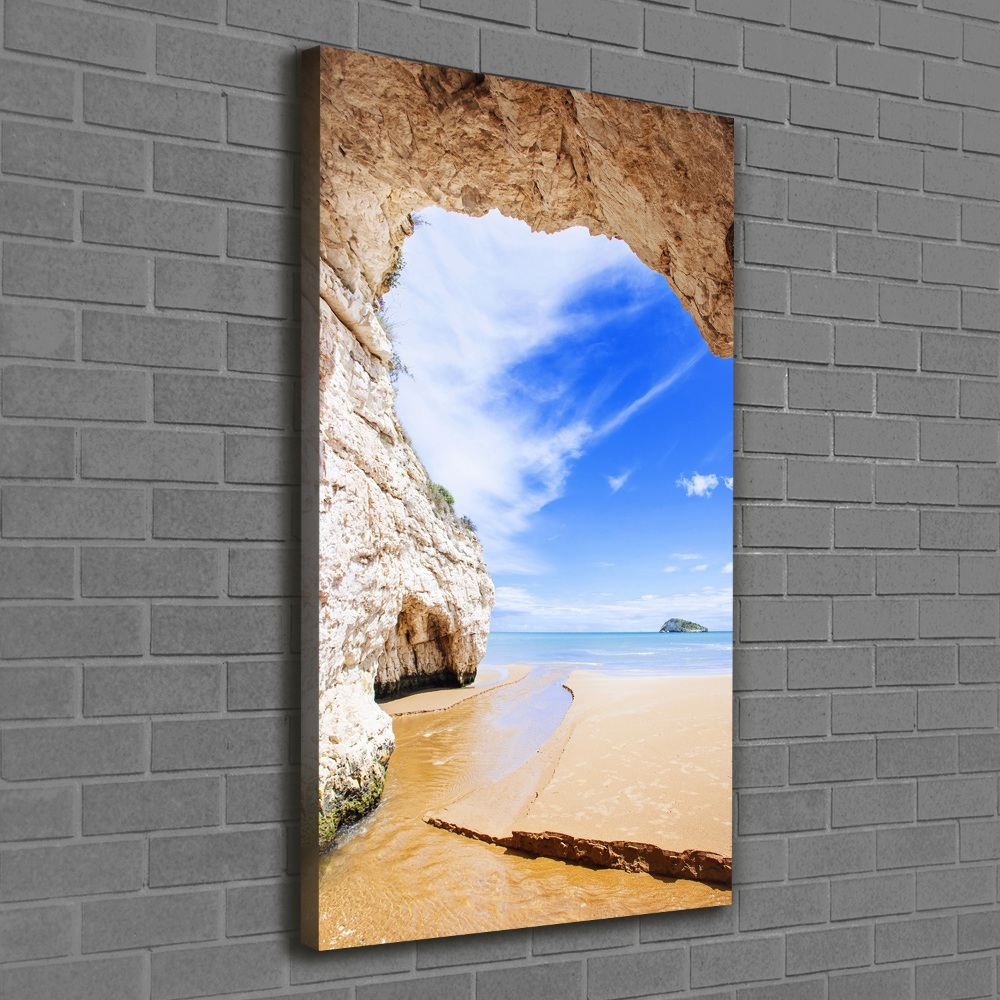 Canvas wall art Cave by the sea