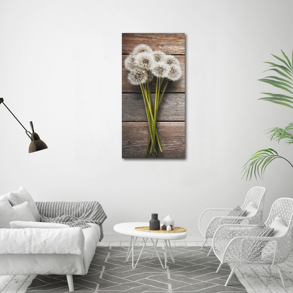 Picture canvas print Dandelion bouquet