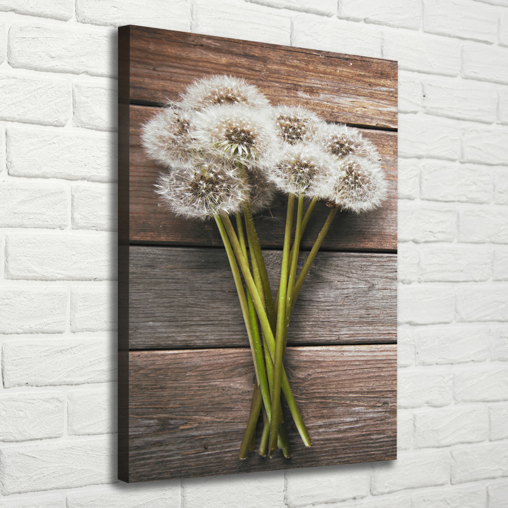 Picture canvas print Dandelion bouquet