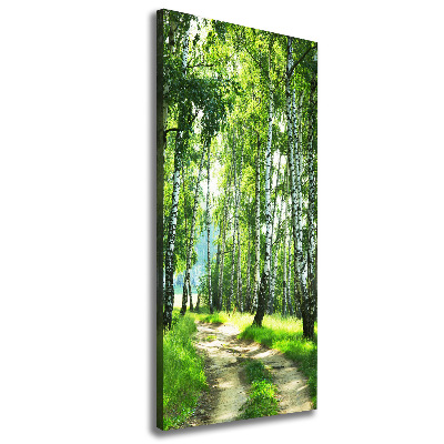 Canvas wall art Birch forest