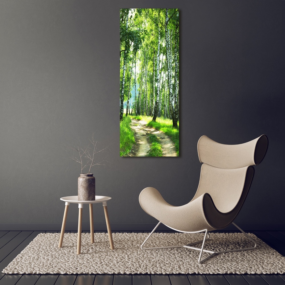 Canvas wall art Birch forest