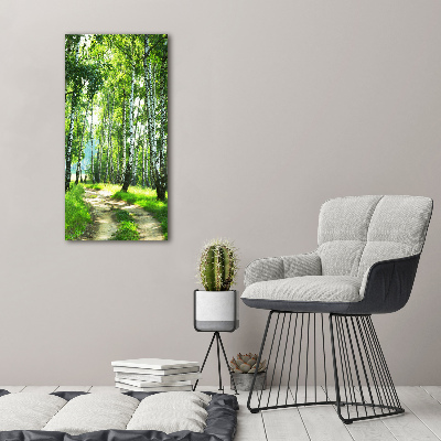 Canvas wall art Birch forest