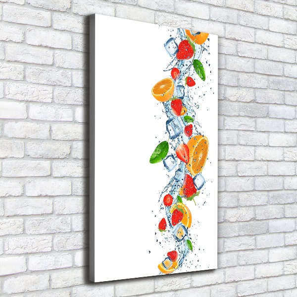 Wall art canvas Fruit and ice