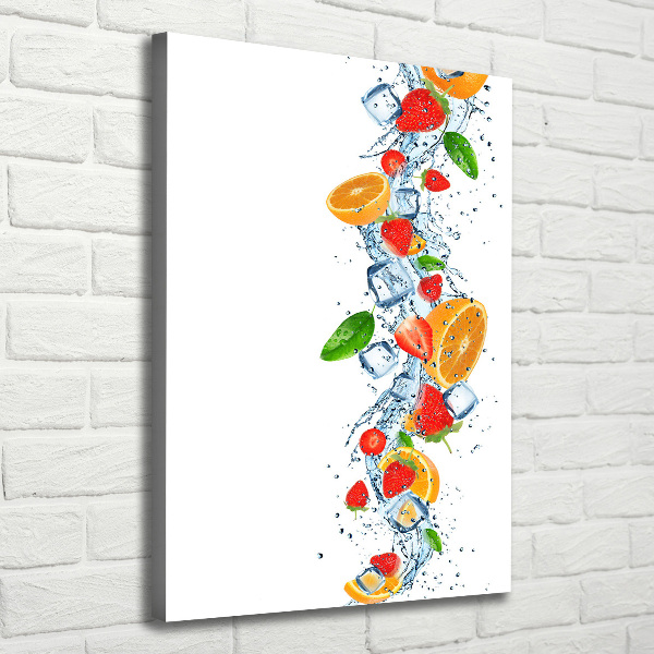 Wall art canvas Fruit and ice