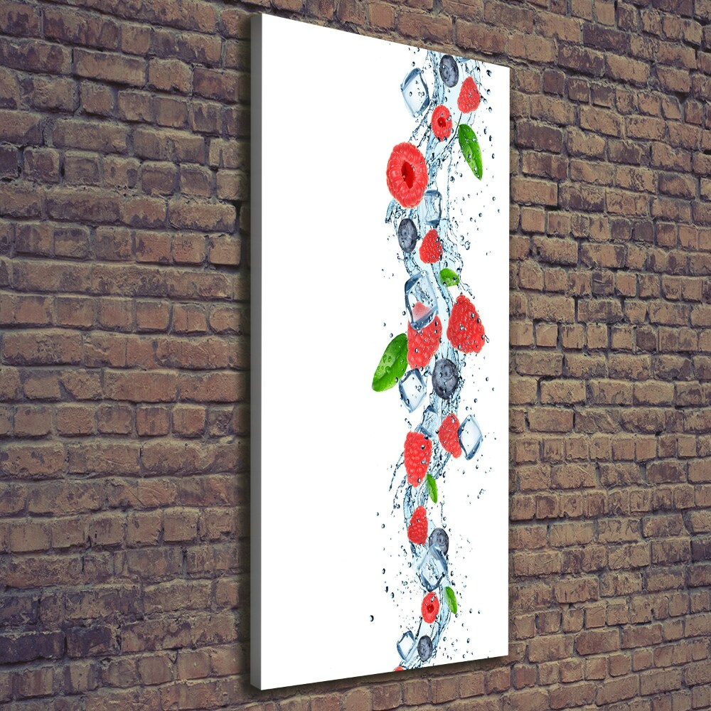 Picture canvas print Forest fruits and ice