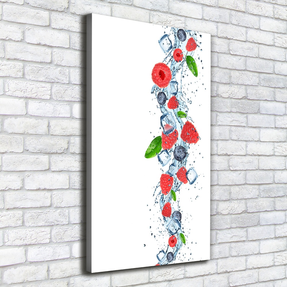 Picture canvas print Forest fruits and ice