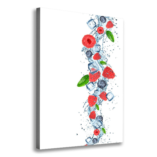 Picture canvas print Forest fruits and ice