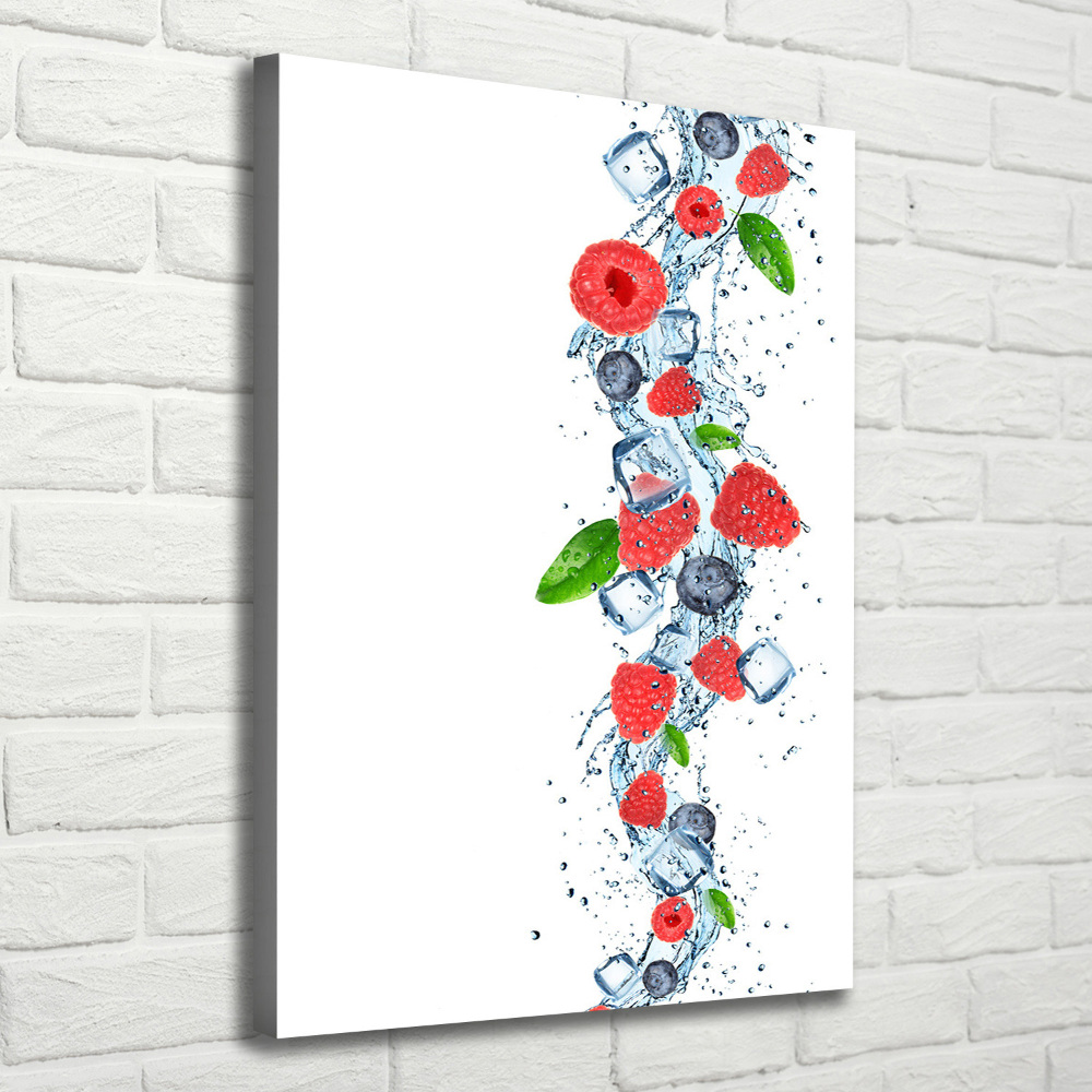 Picture canvas print Forest fruits and ice