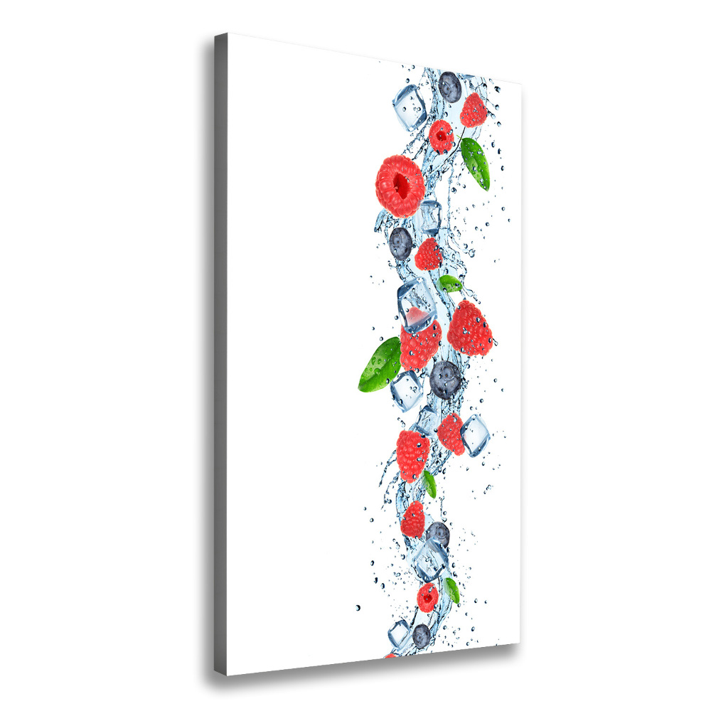 Picture canvas print Forest fruits and ice