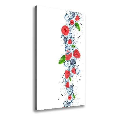 Picture canvas print Forest fruits and ice