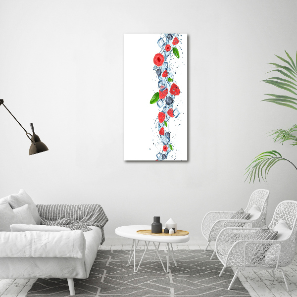 Picture canvas print Forest fruits and ice