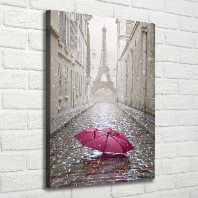 Large canvas wall art France umbrella