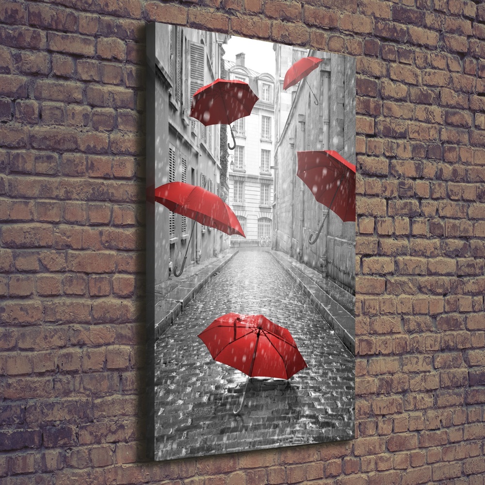 Large canvas wall art France umbrella