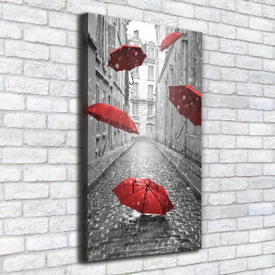 Large canvas wall art France umbrella