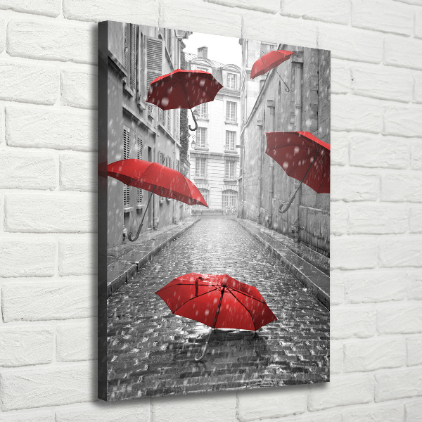 Large canvas wall art France umbrella