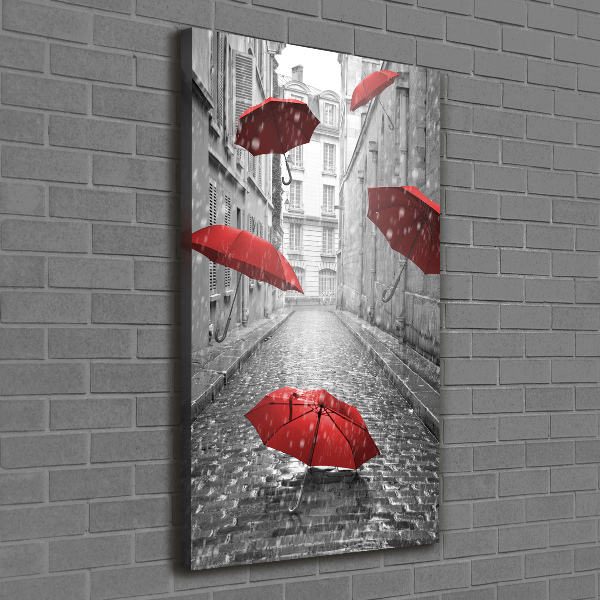 Large canvas wall art France umbrella