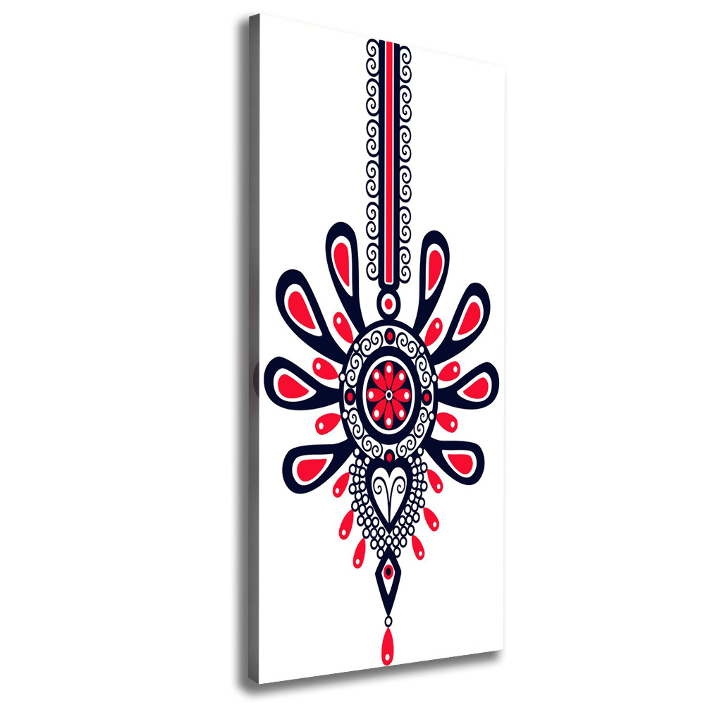 Large canvas wall art Polish folk pattern