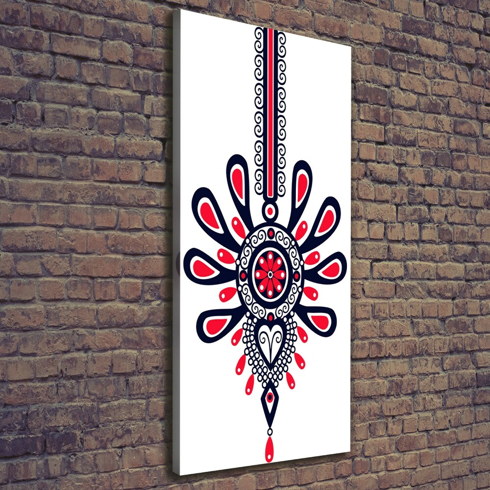 Large canvas wall art Polish folk pattern