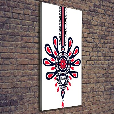 Large canvas wall art Polish folk pattern