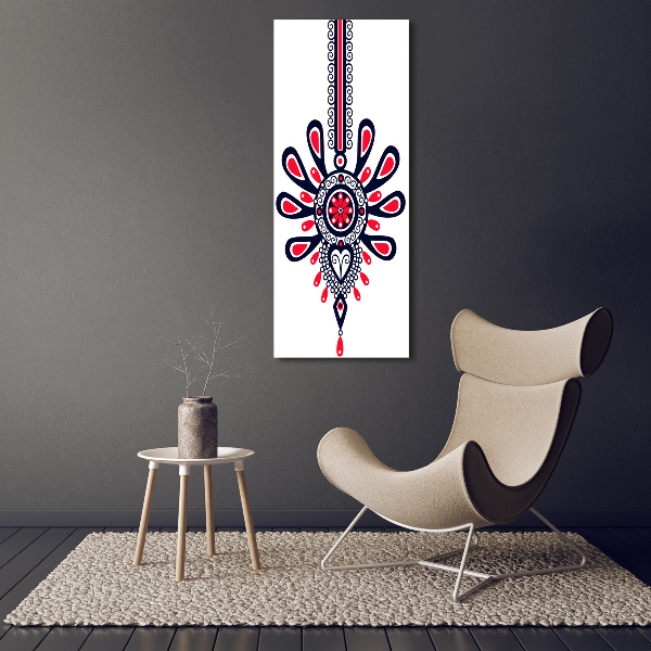 Large canvas wall art Polish folk pattern